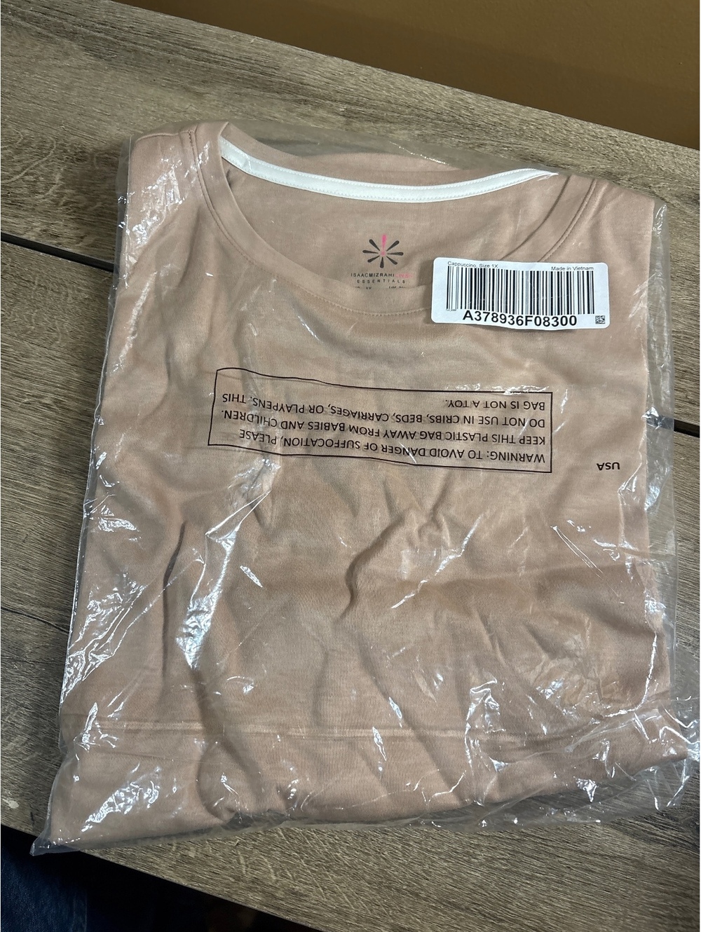 HC1231. Isaac Mizrahi Live! Essentials Women's Cappuccino T-Shirt Size XL
